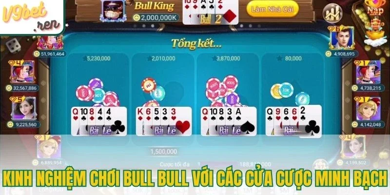 Kinh nghiệm chơi Bull Bull với các cửa cược minh bạch